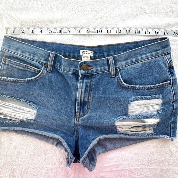 🌴 Billabong Jean Shorts Distressed Denim Cutoffs, Size 31 - Picture 7 of 7